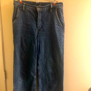 J.Crew wide leg cropped jeans size 27